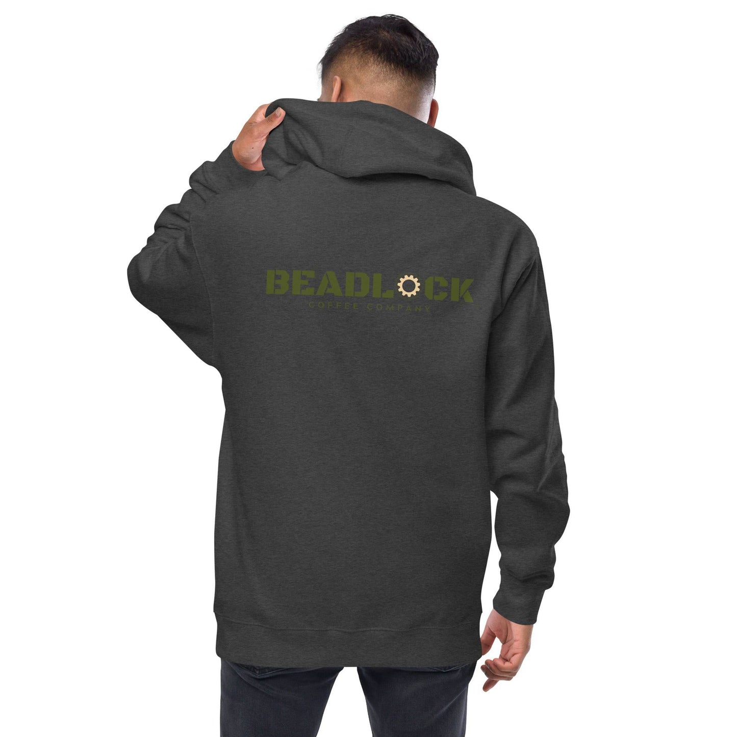 Unisex fleece zip up hoodie - Beadlock Coffee