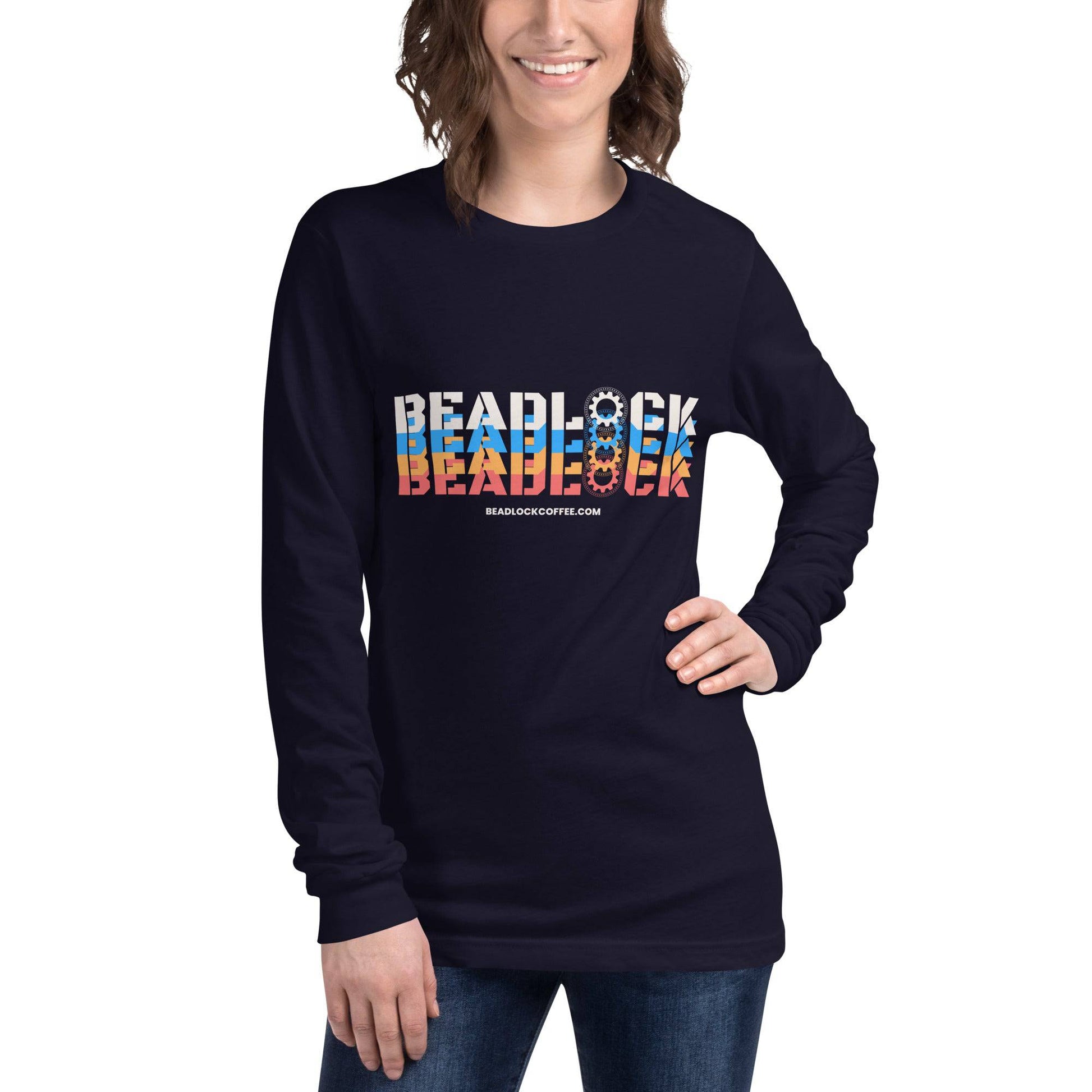 Retro Unisex Long Sleeve Tee - Beadlock Coffee