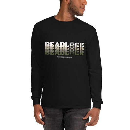 Beadlock Camo Retro Men’s Long Sleeve Shirt - Beadlock Coffee