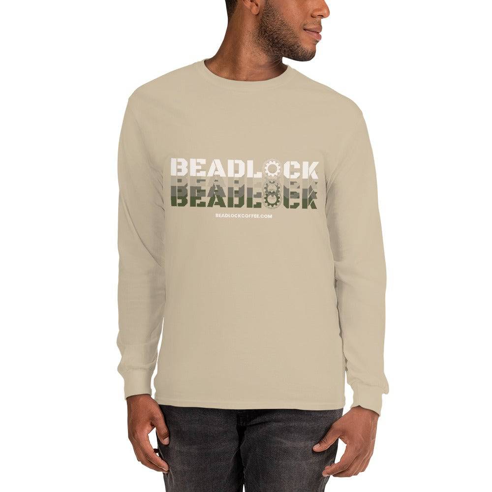 Beadlock Camo Retro Men’s Long Sleeve Shirt - Beadlock Coffee