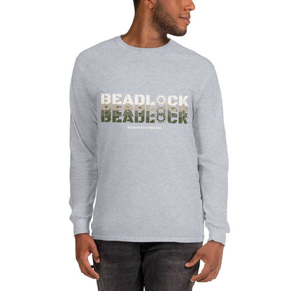 Beadlock Camo Retro Men’s Long Sleeve Shirt - Beadlock Coffee